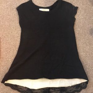Zara Knit Black and White Top